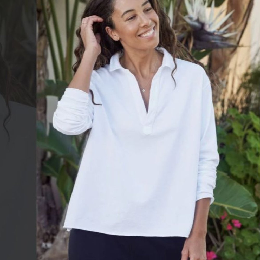 Frank & Eileen Heritage Jersey Popover Henley Top - Picture 3 of 16